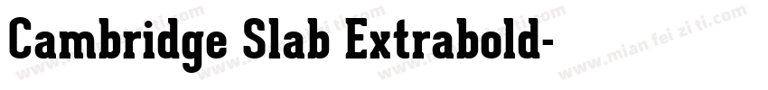 Cambridge Slab Extrabold字体转换